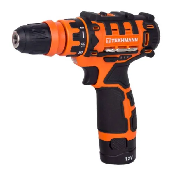 Шуруповерт-дрель аккумуляторный TCD-12/2 DFR 12В 2х2А·год 20Нм 350·1500об·хв Tekhmann (853784)
