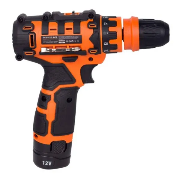Шуруповерт-дрель аккумуляторный TCD-12/2 DFR 12В 2х2А·год 20Нм 350·1500об·хв Tekhmann (853784) - Фото 2