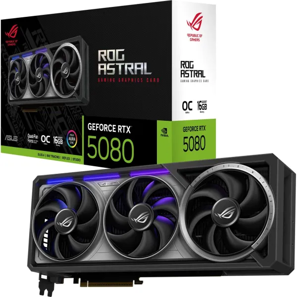 Відеокарта GeForce RTX 5080 16GB GDDR7 OC ROG-ASTRAL-RTX5080-O16G-GAMING ASUS (90YV0LV0-M0NA00) - Фото 9