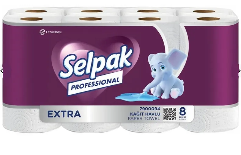Рушники паперові, двошарові, кухонні, 8 рулонів Selpak Professional Extra (32661121) Рушники паперові, двошарові, кухонні, 8 рулонів Selpak Professional Extra (32661121)