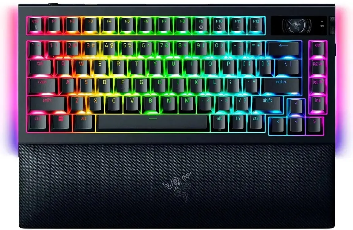 Клавіатура USB-A/WL/BT механічна, RGB, BlackWidow V4 Pro 75%, Mechanical Switches Gen-3, EN, чорна Razer (RZ03-05130100-R3M1) Клавіатура USB-A/WL/BT механічна, RGB, BlackWidow V4 Pro 75%, Mechanical Switches Gen-3, EN, чорна Razer (RZ03-05130100-R3M1)