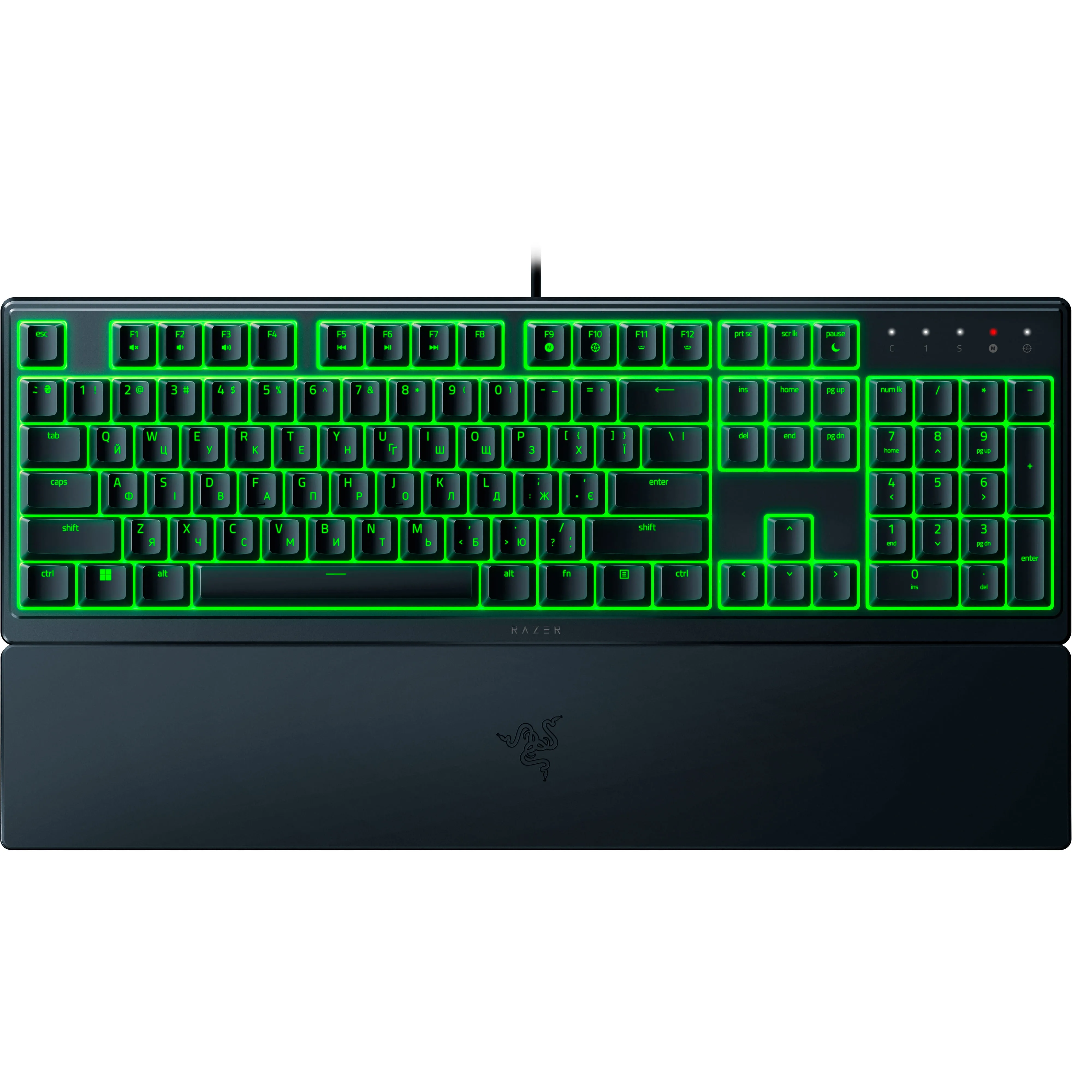 Клавиатура USB-A мембранная, RGB, Ornata V3 X, EN/UK, чёрная Razer (RZ03-04471900-R371) - Фото 1