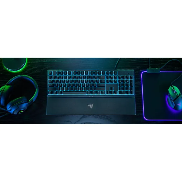 Клавиатура USB-A мембранная, RGB, Ornata V3 X, EN/UK, чёрная Razer (RZ03-04471900-R371) - Фото 1