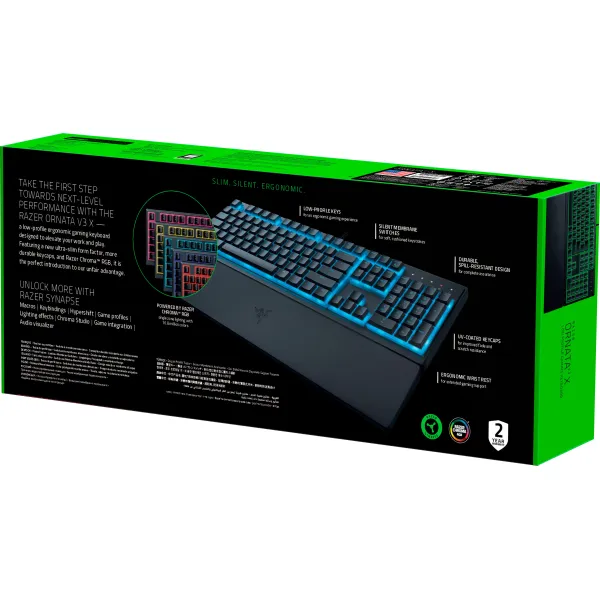 Клавиатура USB-A мембранная, RGB, Ornata V3 X, EN/UK, чёрная Razer (RZ03-04471900-R371) - Фото 18