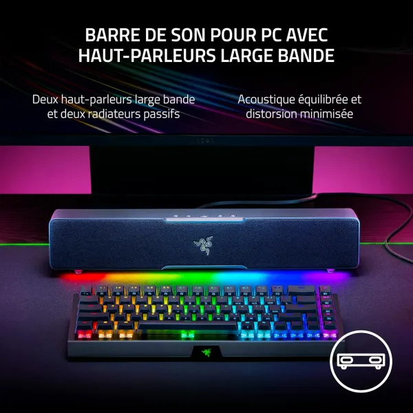 Система акустическая Leviathan V2 X 7.1 USB-C/BT, RGB, чёрная Razer (RZ05-04280100-R3M1) - Фото 1