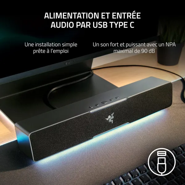 Система акустическая Leviathan V2 X 7.1 USB-C/BT, RGB, чёрная Razer (RZ05-04280100-R3M1) - Фото 3