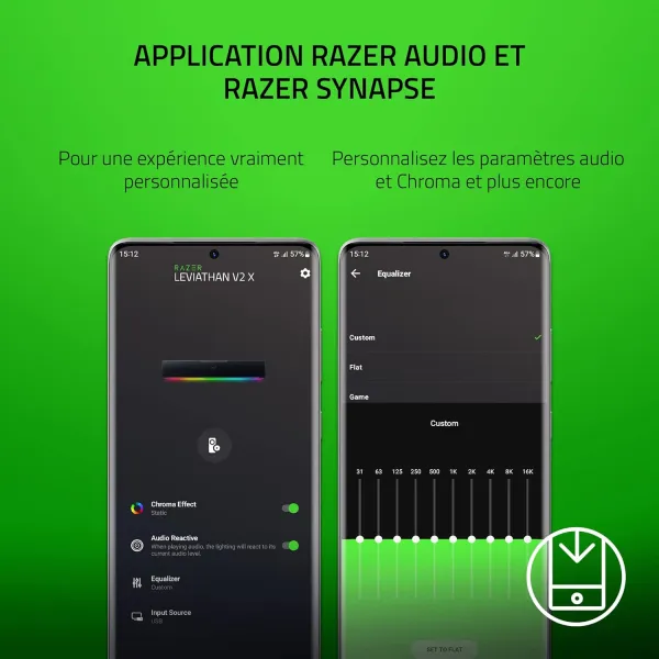 Система акустическая Leviathan V2 X 7.1 USB-C/BT, RGB, чёрная Razer (RZ05-04280100-R3M1) - Фото 6