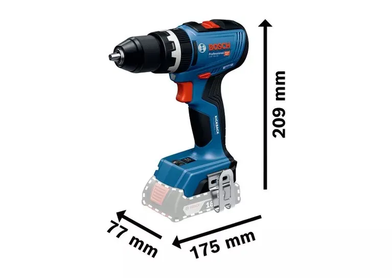 Шуруповерт-дрель аккумуляторная GSB 18V-65 18В 2х5А·час 31·65Нм 0-2100об·мин ЗП GAL18V-40 кейс 1.12кг Bosch (0.601.9N3.303) - Фото 3