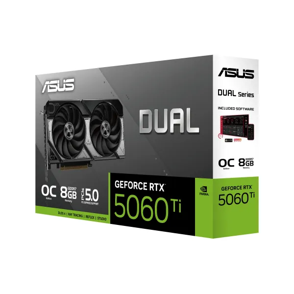 Видеокарта GeForce RTX 5060 Ti 8 GB GDDR7 OC DUAL-RTX5060TI-O8G ASUS (90YV0MP2-M0NA00) - Фото 8