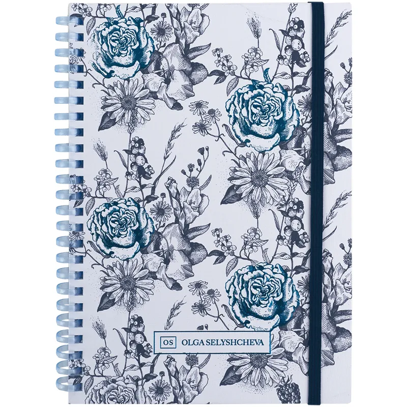 Блокнот на спирали картонная обложка, А5, 80 л, клетка, OS Blue garden Axent (8471-4-A-OS) Блокнот на спирали картонная обложка, А5, 80 л, клетка, OS Blue garden Axent (8471-4-A-OS)