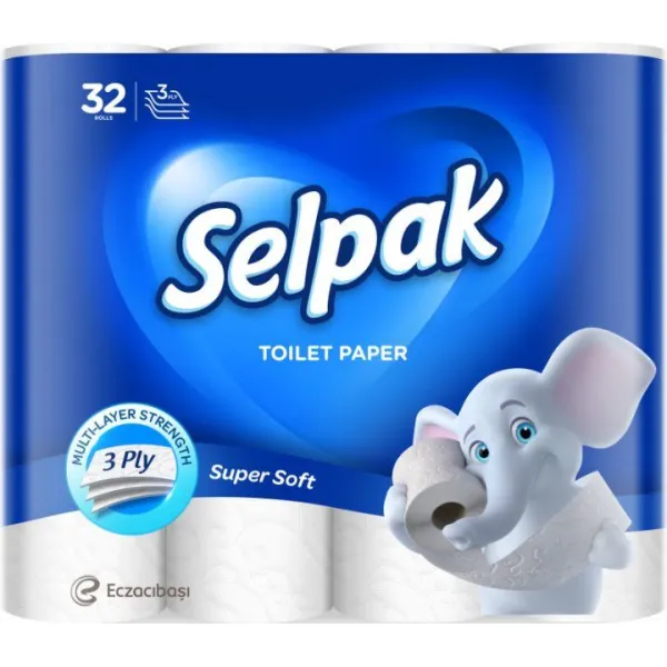 Папір туалетний тришаровий 32 рулони Selpak Pro (32761815)