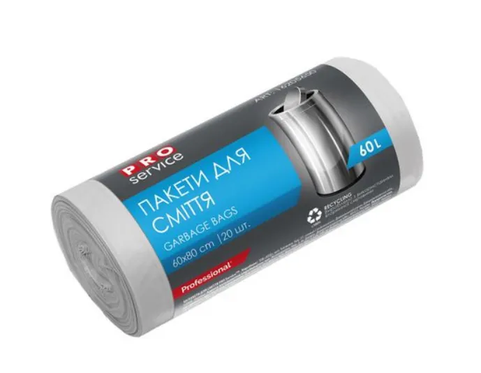 Пакеты для мусора 60 л, 20 шт, 60х80 см, LD белые PRO service (16205650) Пакеты для мусора 60 л, 20 шт, 60х80 см, LD белые PRO service (16205650)