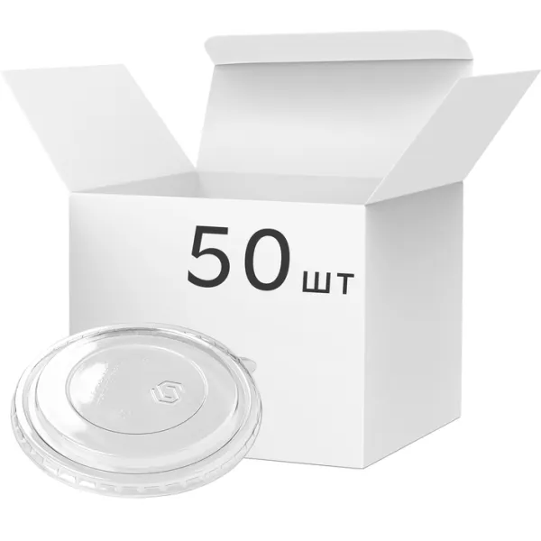 Кришка PET для крафт контейнера кругла d187 мм, 50 шт/уп PRO service (14540806)