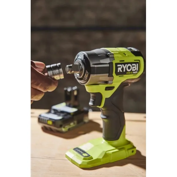 Гайковерт ударный аккумуляторный ONE+ HP RIW18C-0 18В 2800об·мин 450Нм 1/2" 4 скорости 1.2кг без АКБ и ЗУ Ryobi (5133005898) - Фото 1