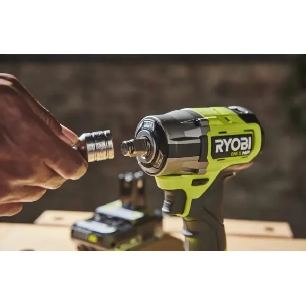 Гайковерт ударный аккумуляторный ONE+ HP RIW18C-0 18В 2800об·мин 450Нм 1/2" 4 скорости 1.2кг без АКБ и ЗУ Ryobi (5133005898) - Фото 2
