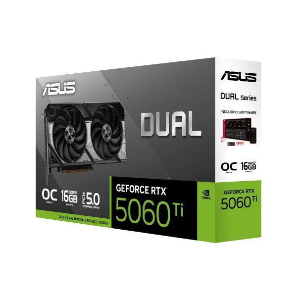Відеокарта GeForce RTX 5060 TI 16GB GDDR7 OC DUAL-RTX5060TI-O16G ASUS (90YV0MH0-M0NA00) - Фото 8