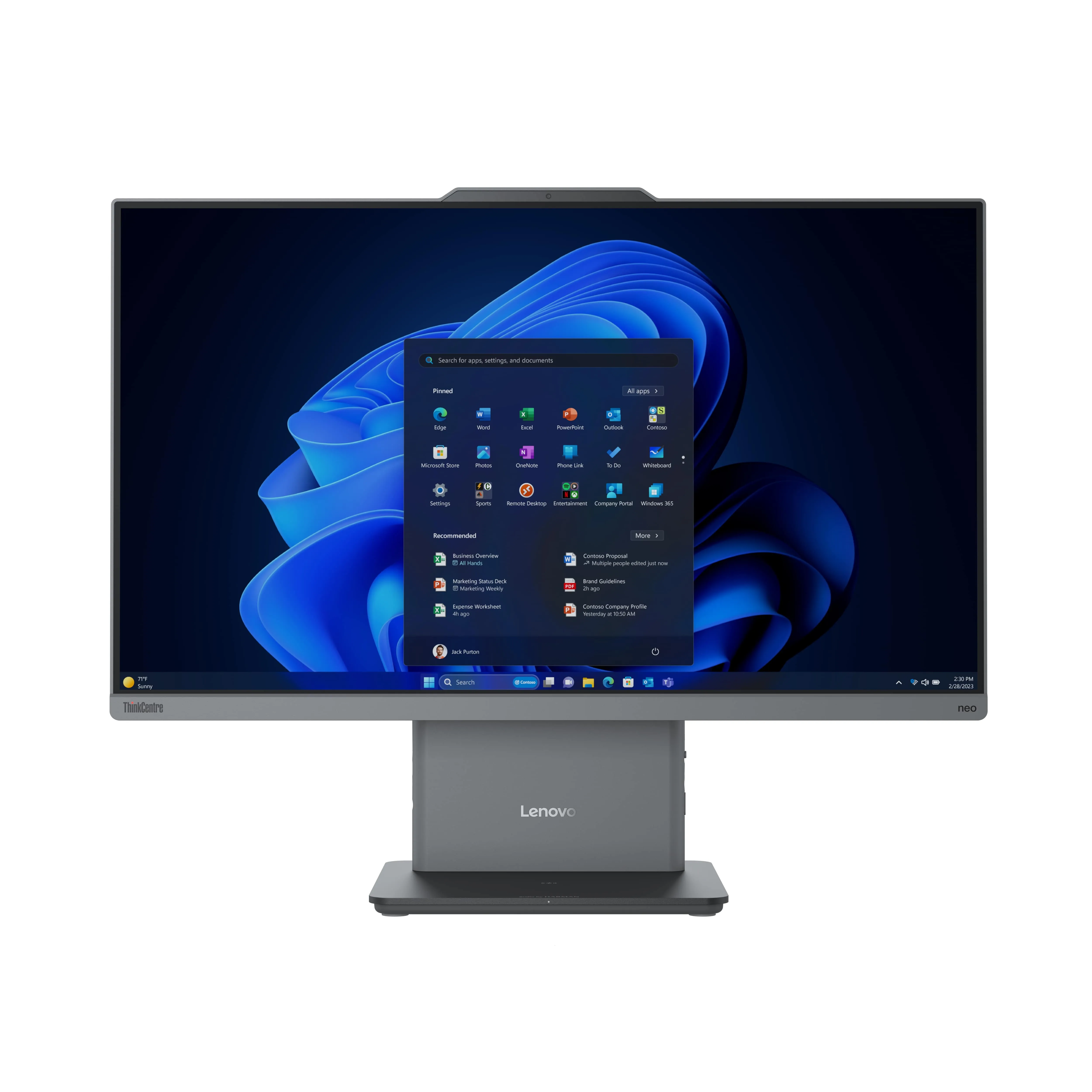 Моноблок ThinkCentre neo 50a 24-G5 23.8" FHD IPS AG, Intel i3-1315U, 16GB, F512GB, UMA, WiFi, кл+м, без ОС, сірий Lenovo (12SC000BUI) - Фото 2