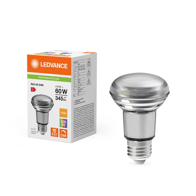 Лампа LED E27 4.9Вт 2700К 345Лм R63 Osram (4099854047954) - Фото 4