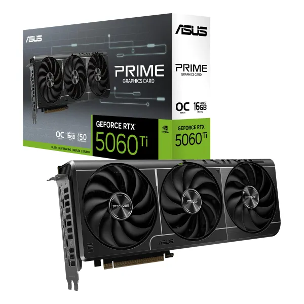 Видеокарта GeForce RTX 5060 Ti 16GB GDDR7 OC PRIME-RTX5060TI-O16G ASUS (90YV0MH2-M0NA00) - Фото 9