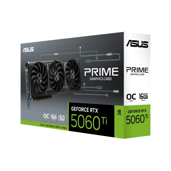 Видеокарта GeForce RTX 5060 Ti 16GB GDDR7 OC PRIME-RTX5060TI-O16G ASUS (90YV0MH2-M0NA00) - Фото 10