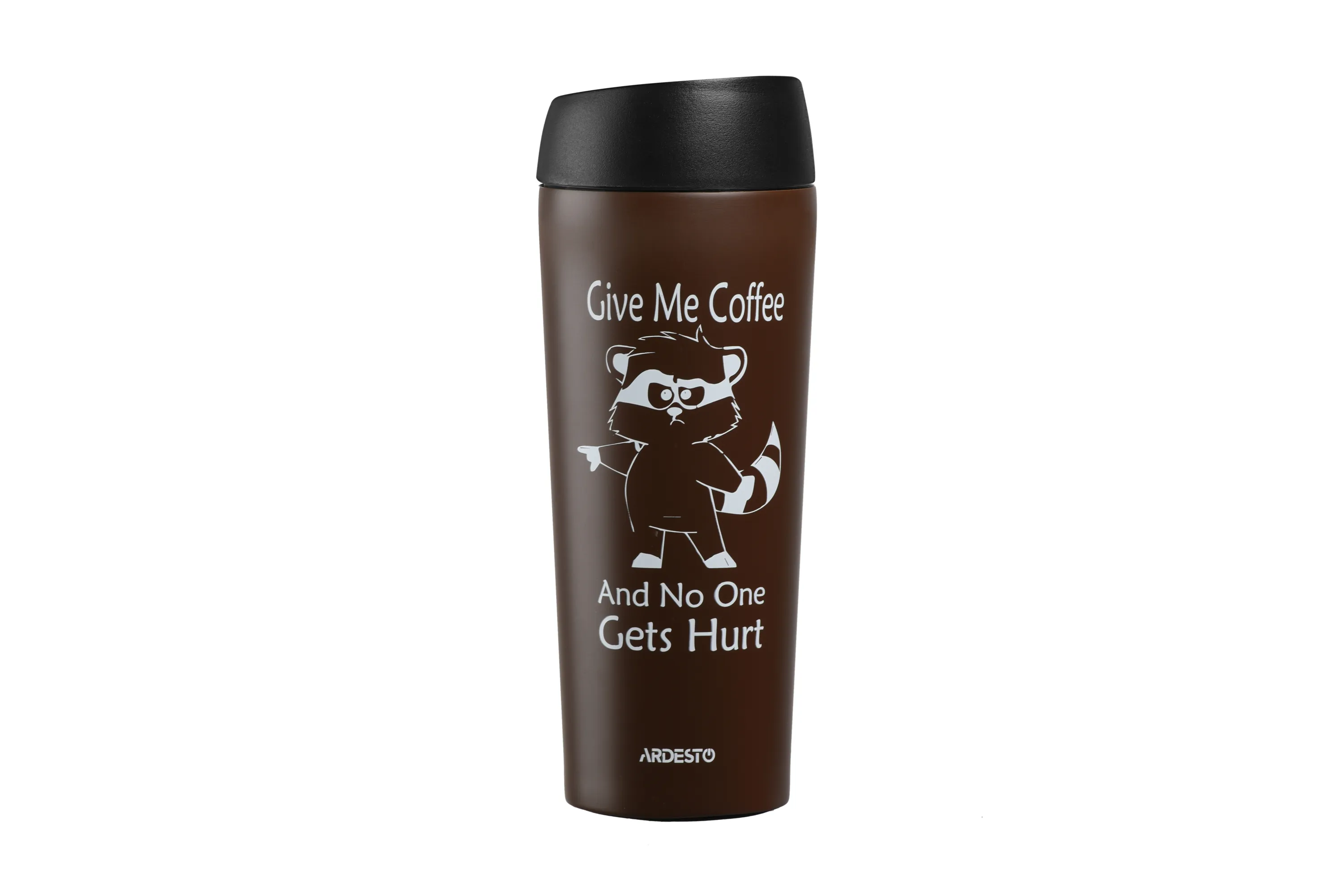 Термокружка Coffee time Raccoon, 450мл, коричнева Ardesto (AR2645DML) Термокружка Coffee time Raccoon, 450мл, коричнева Ardesto (AR2645DML)