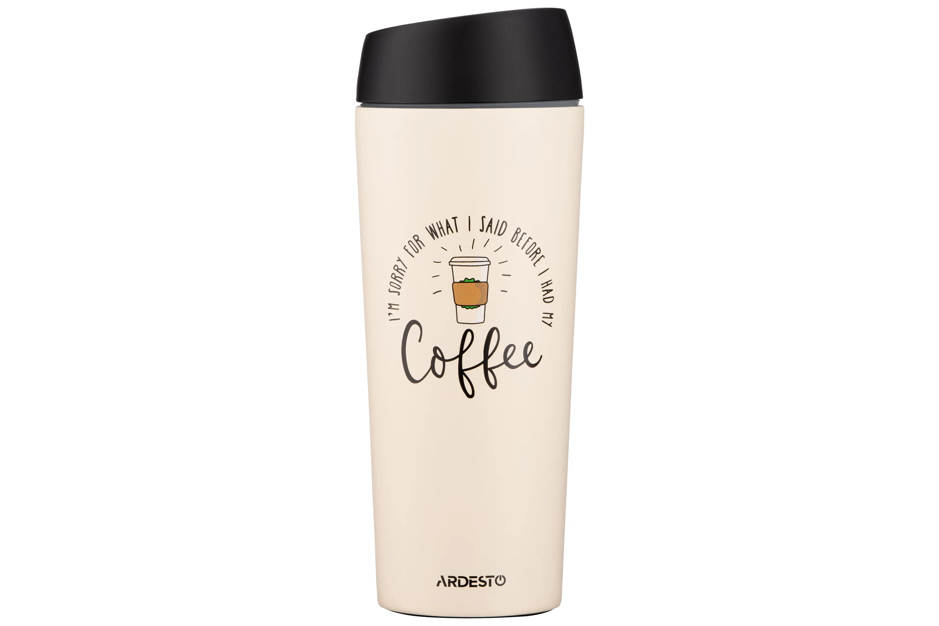 Термокружка Coffee Time, 450мл, бежева Ardesto (AR2645C) Термокружка Coffee Time, 450мл, бежева Ardesto (AR2645C)