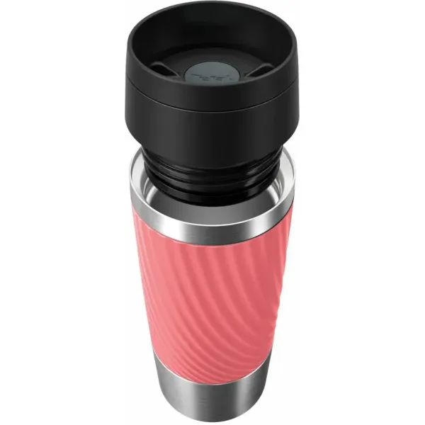 Термочашка Travel Mug Classic Twist, 360мл, коралловая Tefal (N2024410) - Фото 2