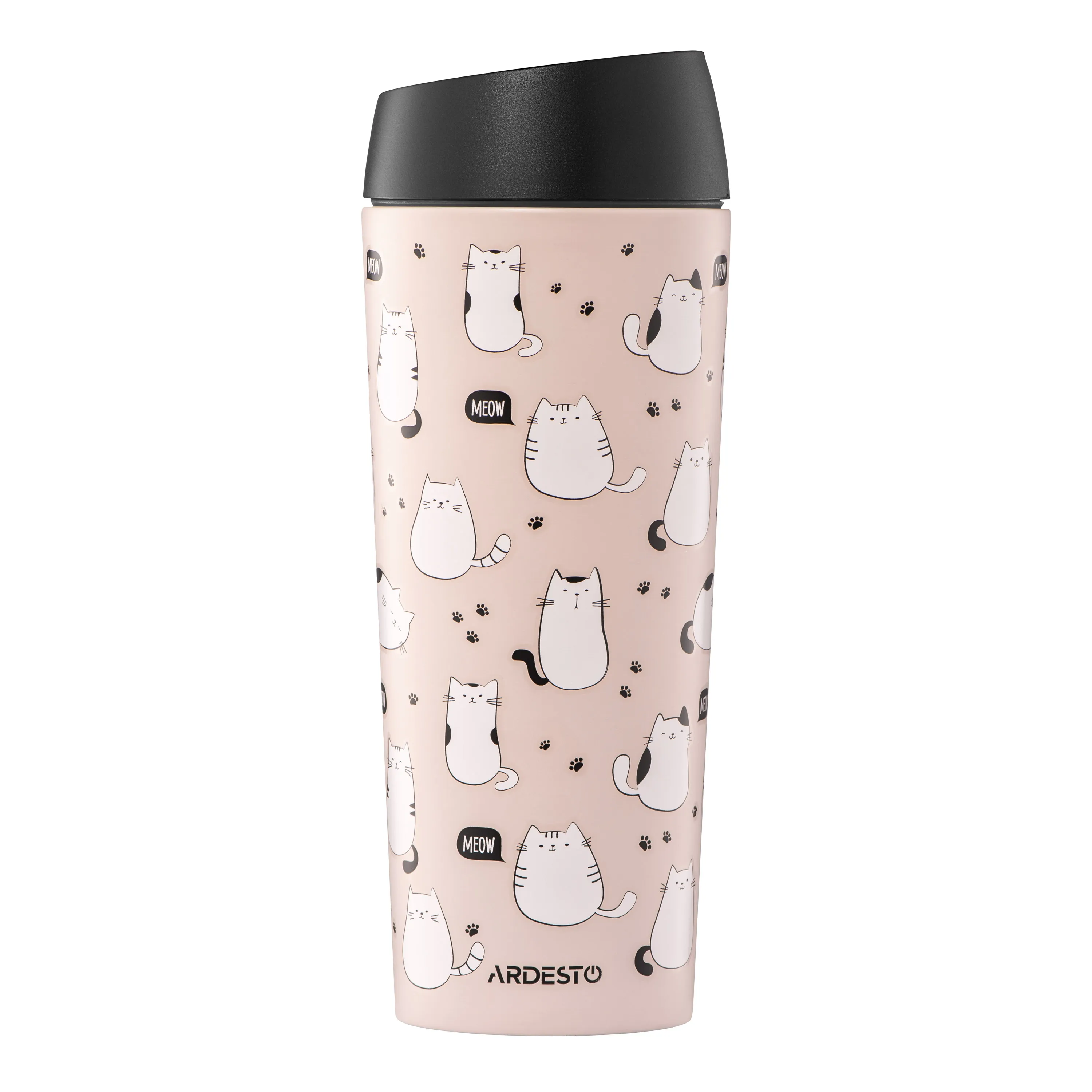 Термочашка Coffee Time Cats 450мл, коричневая Ardesto (AR2645FC) Термочашка Coffee Time Cats 450мл, коричневая Ardesto (AR2645FC)