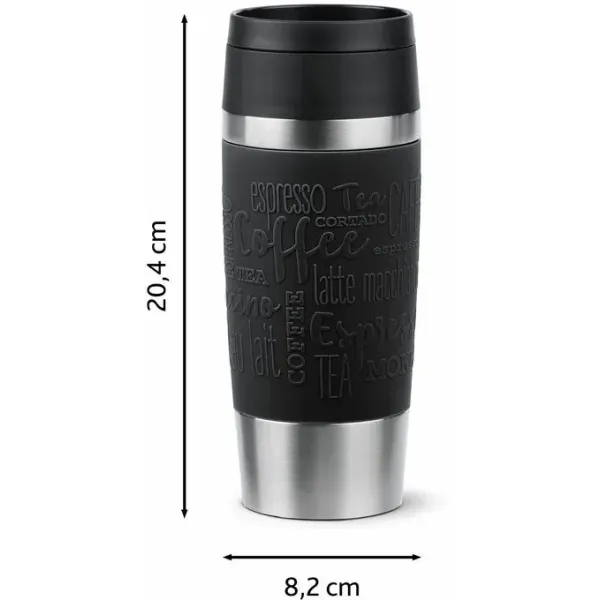Термочашка Travel Mug Classic, 360мл, черная Tefal (N2020210) - Фото 3