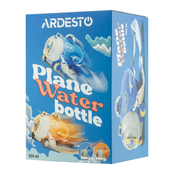 Бутылка для воды Ardesto 550 мл оранжевая Plane (AR2255RO) - Фото 7