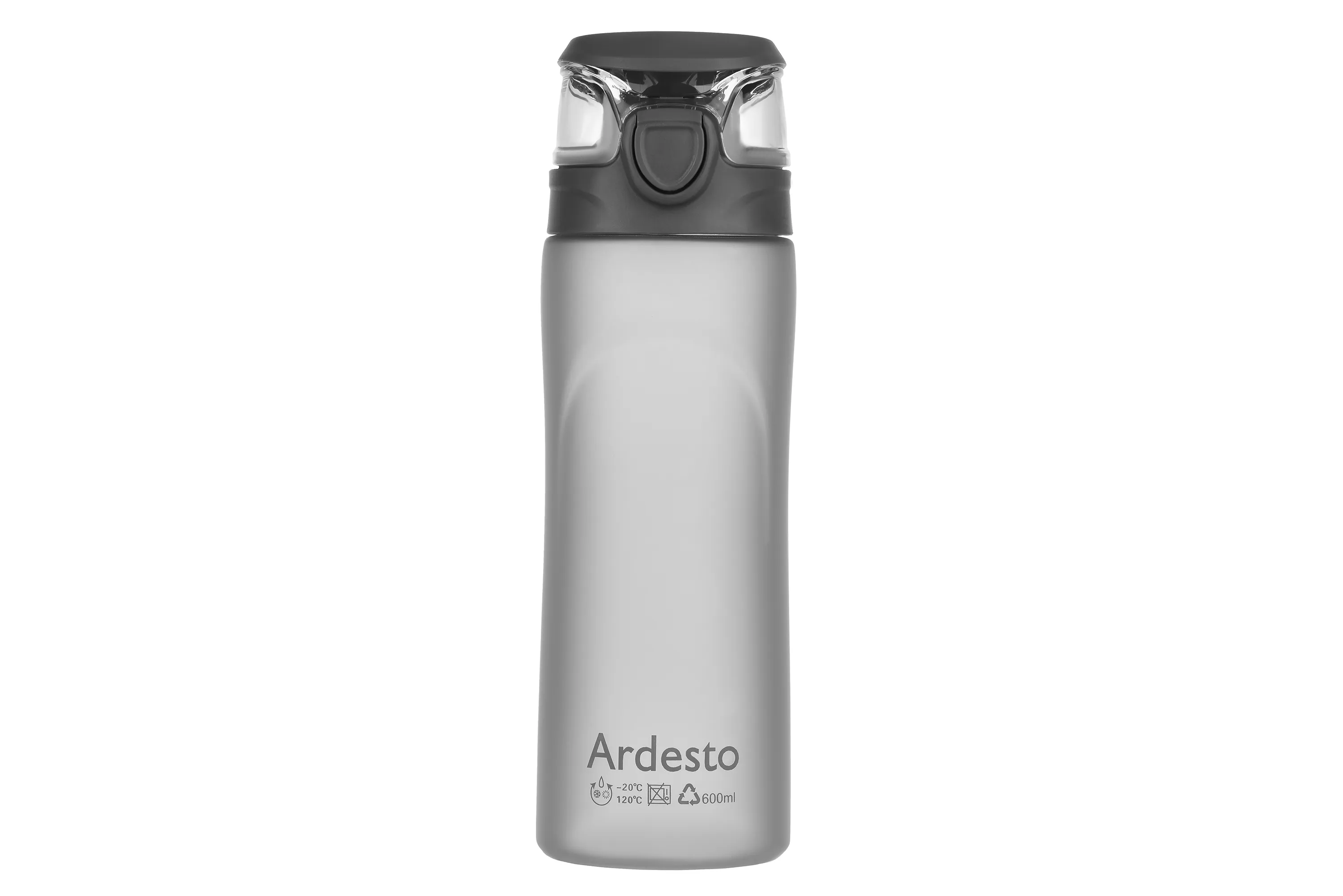 Пляшка для води, 600мл, сіра Ardesto (AR2205PGY) Пляшка для води, 600мл, сіра Ardesto (AR2205PGY)