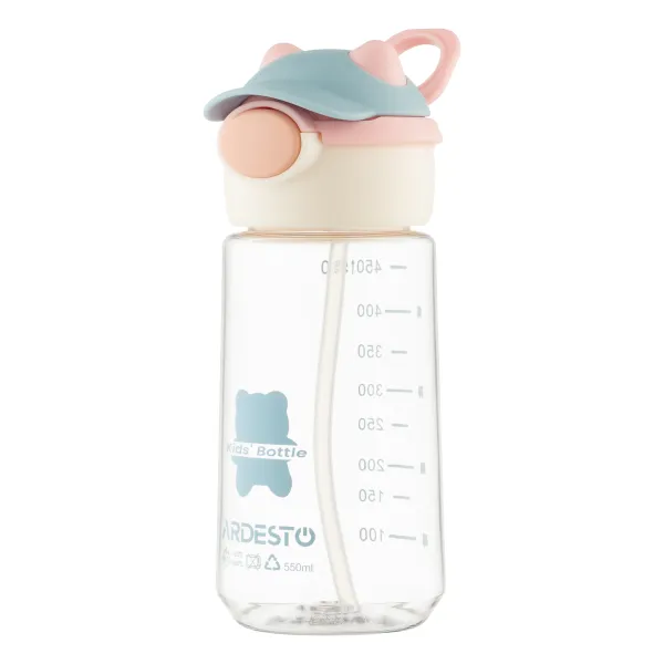 Бутылка для воды Ardesto 550 мл розовая Bear  (AR2255BB) - Фото 2