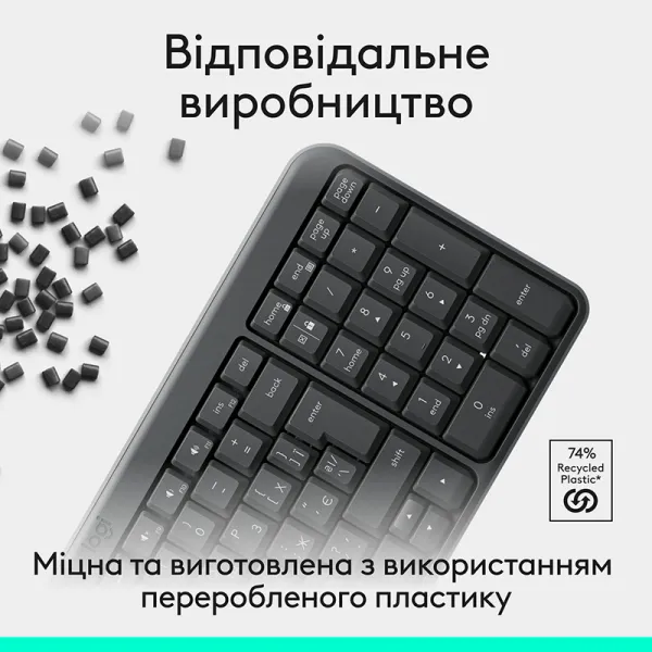 Клавиатура беспроводная BT K250, UA, графитовая Logitech (920-013822) - Фото 4