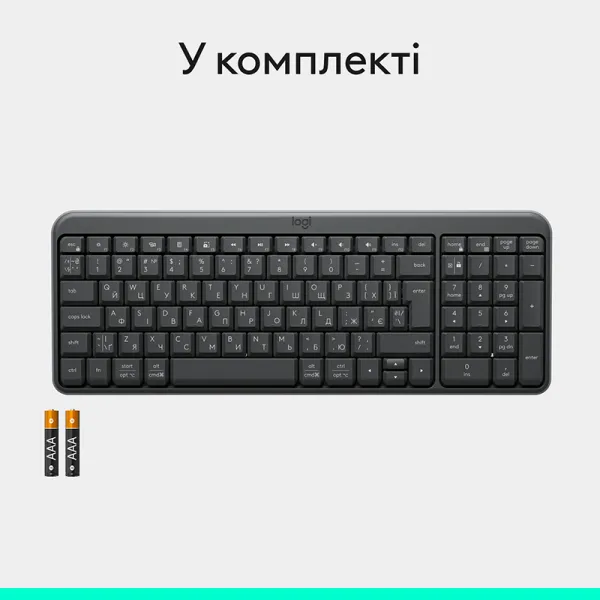 Клавиатура беспроводная BT K250, UA, графитовая Logitech (920-013822) - Фото 5