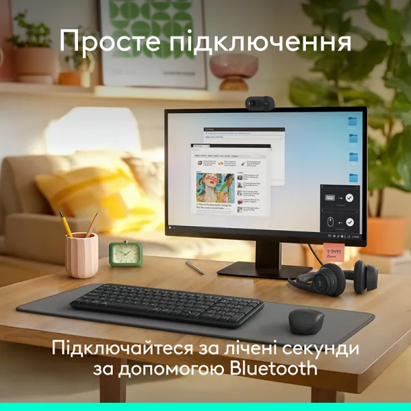 Клавиатура беспроводная BT K250, UA, графитовая Logitech (920-013822) - Фото 6