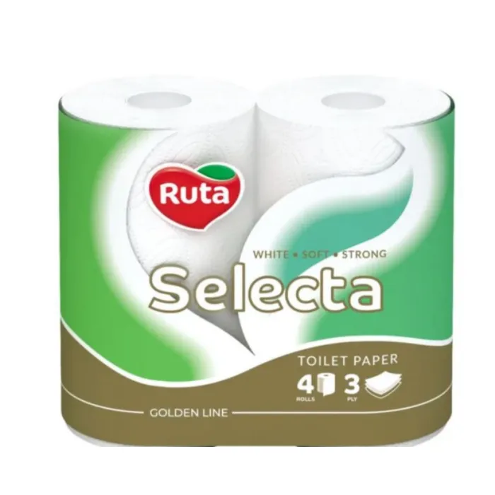Папір туалетний 4 рулони, 3 шари, білий Ruta Selecta (58768978) - Фото 2