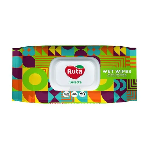 Вологі серветки для всієї родини 60 шт Ruta Selecta (58769020) - Фото 2