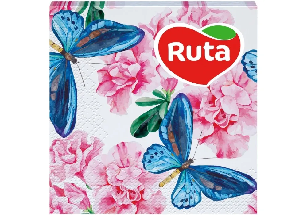 Серветки Флора 33х33, 20 арк, 2 шари, з друком Ruta (58769072) Серветки Флора 33х33, 20 арк, 2 шари, з друком Ruta (58769072)