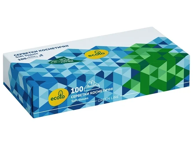 Серветки косметичні 100 арк, 2 шари, білі пенал Ruta Ecolo (58770229) Серветки косметичні 100 арк, 2 шари, білі пенал Ruta Ecolo (58770229)