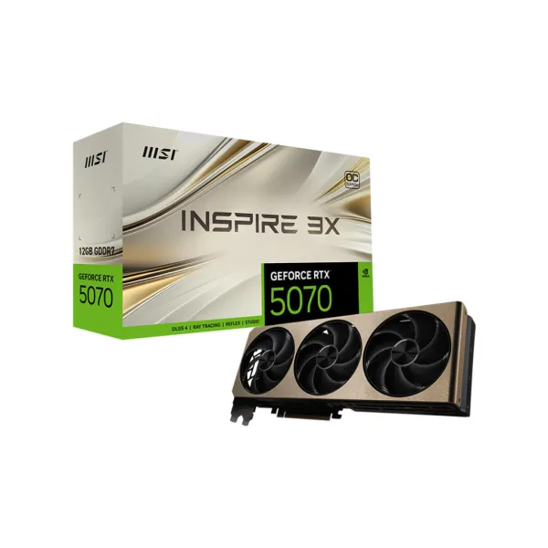 Відеокарта GeForce RTX 5070 12GB GDDR7 INSPIRE 3X OC MSI (912-V532-006) - Фото 5
