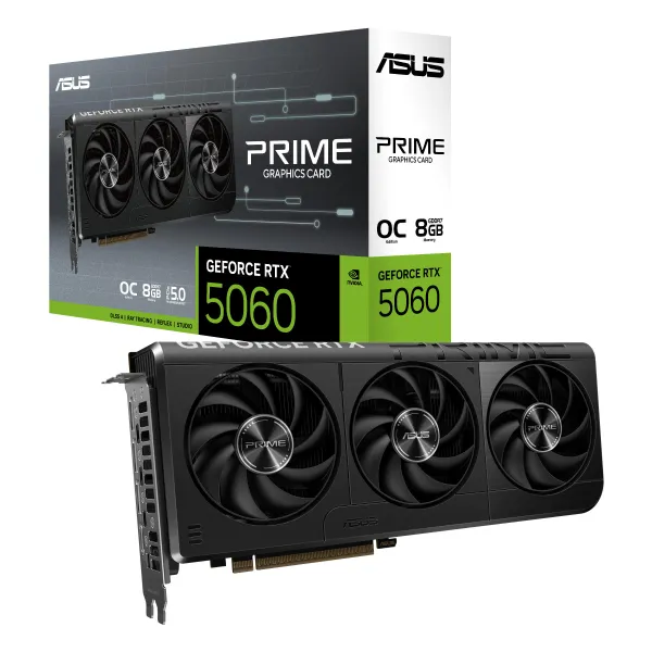 Відеокарта GeForce RTX 5060 8 GB GDDR7 OC PRIME-RTX5060-O8G ASUS (90YV0N10-M0NA00) - Фото 9