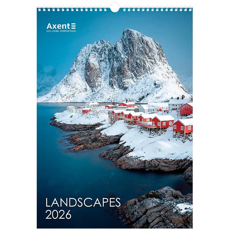 Календарь настенный А3 2026, Landscapes Axent (8804-26-1-A) Календарь настенный А3 2026, Landscapes Axent (8804-26-1-A)