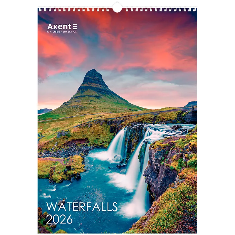 Календар настінний А3 2026, Waterfalls Axent (8804-26-2-A) Календар настінний А3 2026, Waterfalls Axent (8804-26-2-A)