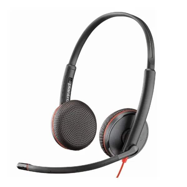Гарнитура компьютерная стерео USB-A 3.5 mini-jack On-ear Blackwire 3225 HS, чёрная Poly (80S11AA) - Фото 3