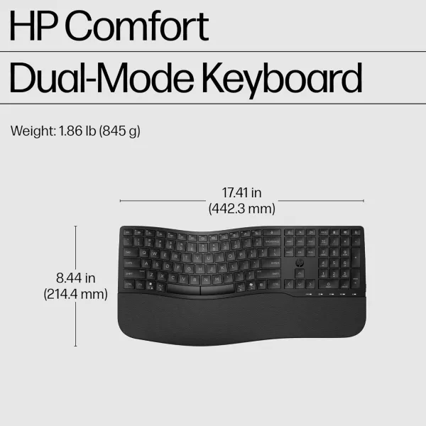 Клавиатура беспроводная BT мембранная 680 Comfort Dual-Mode, EN/UK, чёрная HP (8T6L8AA) - Фото 5