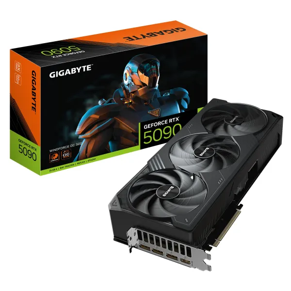 Відеокарта GeForce RTX 5090 32GB GDDR7 WINDFORCE OC GIGABYTE (GV-N5090WF3OC-32GD) - Фото 10