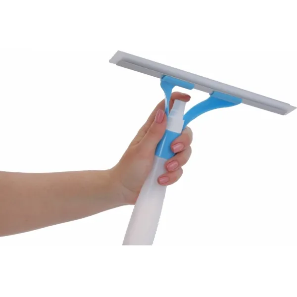 Швабра для мытья окон с пульверизатором, голубая Economix Cleaning (E72723) - Фото 1