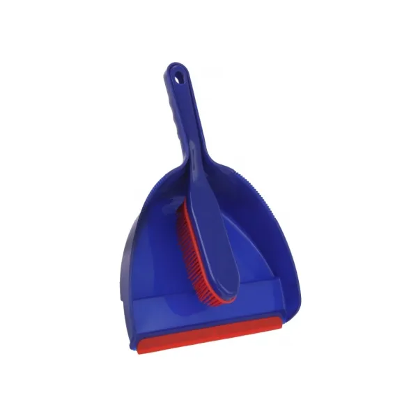 Набір для прибирання - щітка з гумовим ворсом та совок 23 см синій Optima Cleaning (O73014) - Фото 12