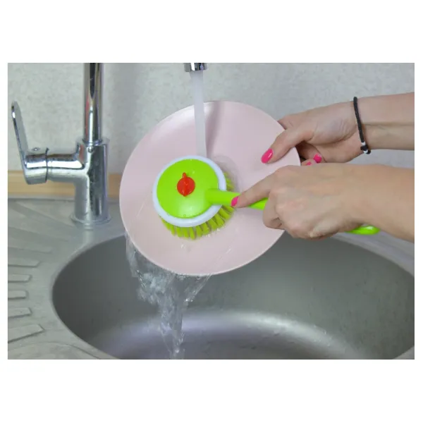 Щетка для мытья посуды зеленая Economix Cleaning (E72720) - Фото 1
