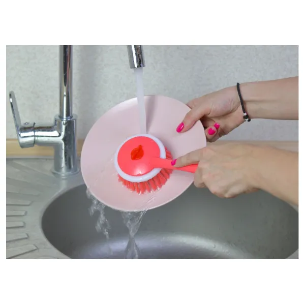 Щетка для мытья посуды розовая Economix Cleaning (E72719) - Фото 1